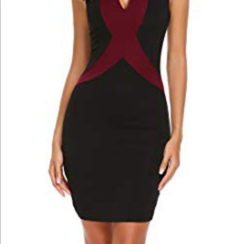 Elegant business sleeveless woman’s dress
